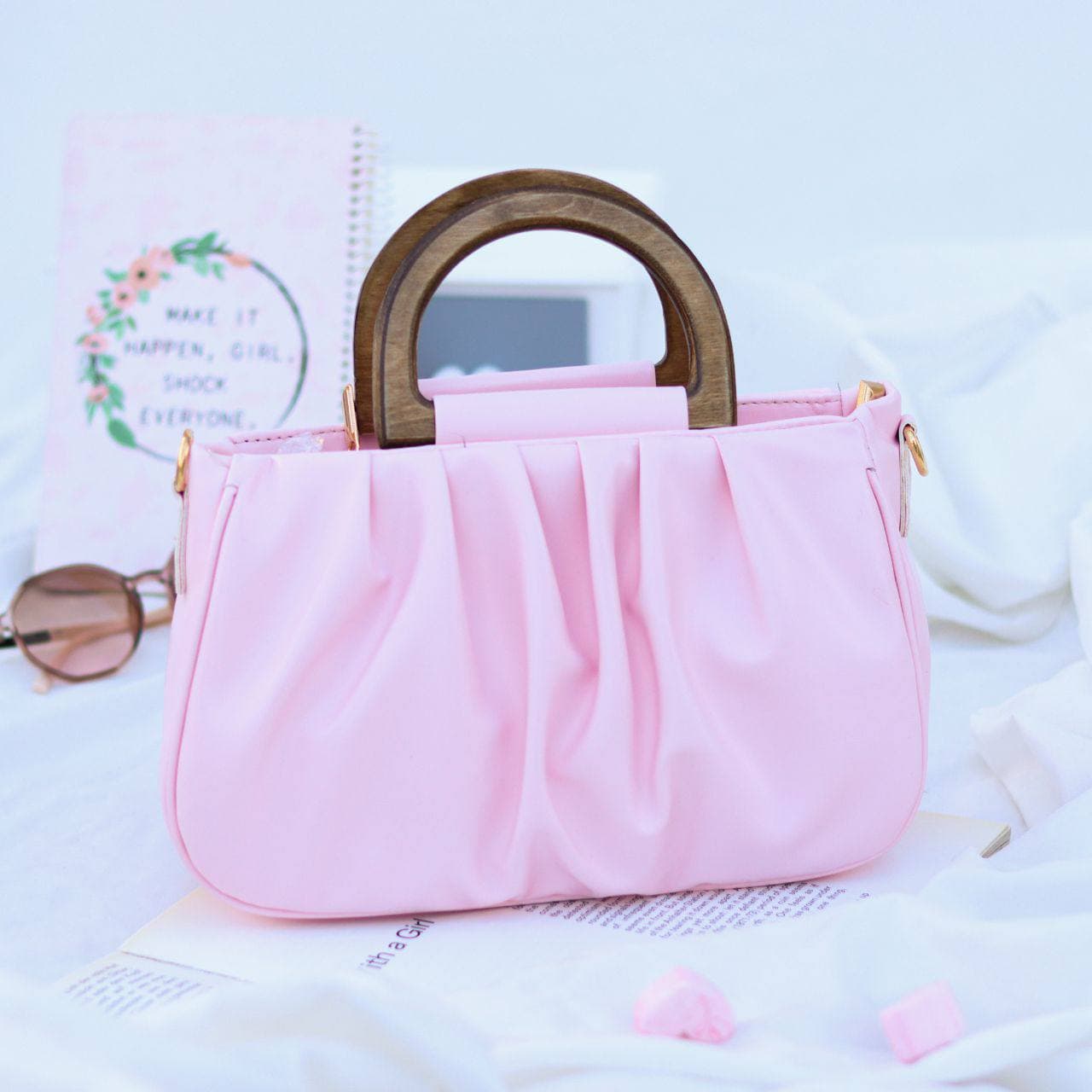 کیف دسته چوبی پینترستی کارمن کد 303 — تصویر ۴
