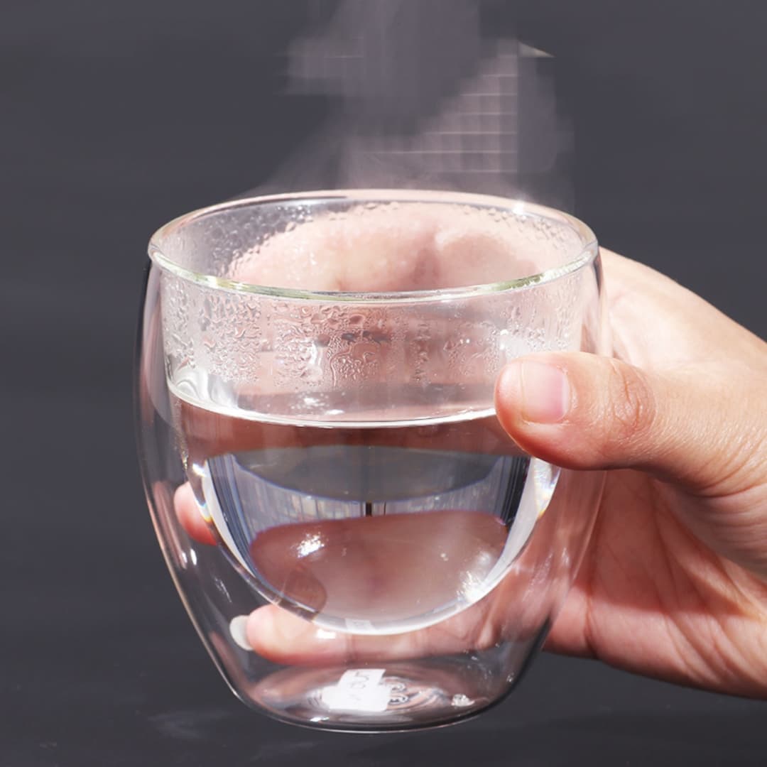 لیوان دوجداره پیرکس 2 عددی مدل 250 میل — تصویر ۳