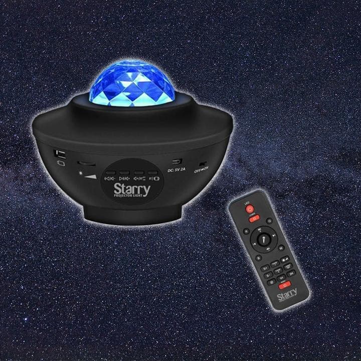 شب خواب کهکشانی اسپیکردار starry projector light کد ST021 — تصویر ۷