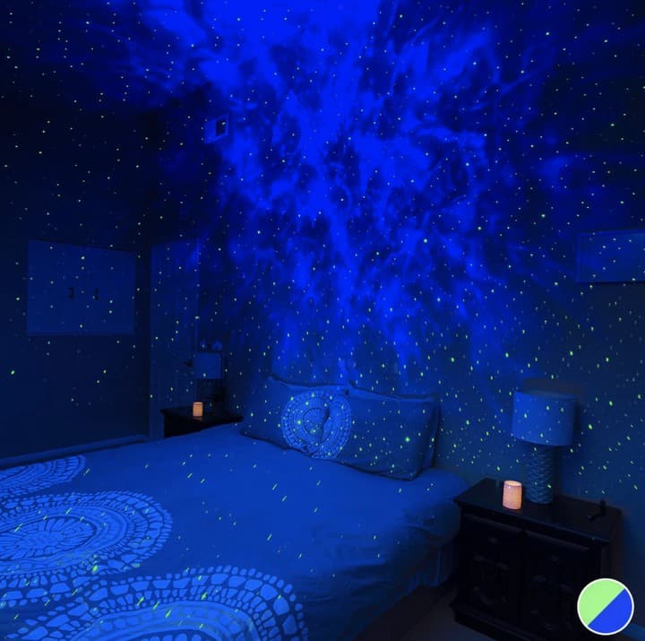 شب خواب کهکشانی اسپیکردار starry projector light کد ST021 — تصویر ۹