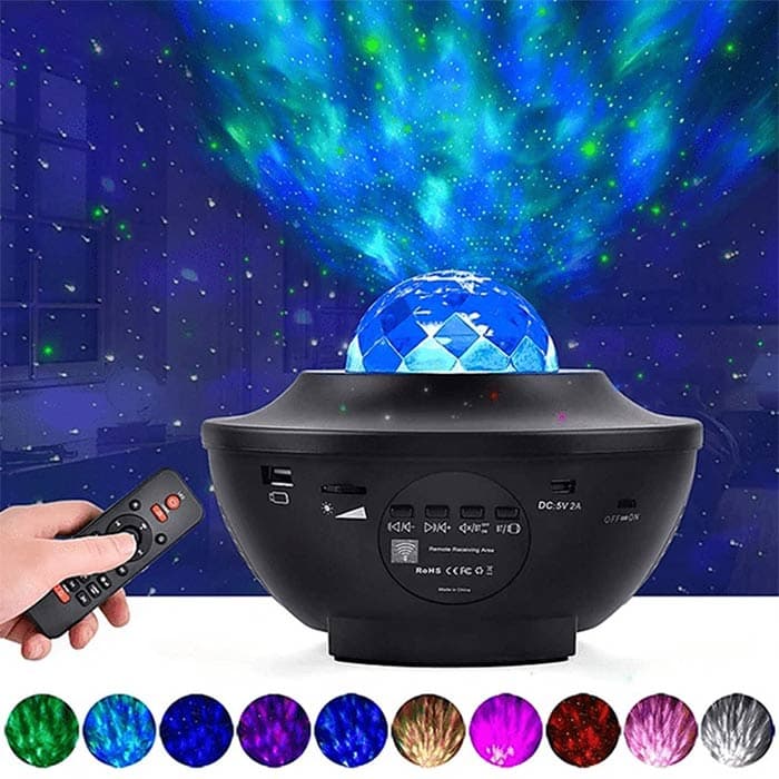 شب خواب کهکشانی اسپیکردار starry projector light کد ST021