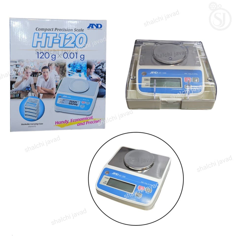 ترازو دیجیتال دقیق AND مدل HT-120 (ظرفیت ۱۲۰ گرم – دقت ۰.۰۱)