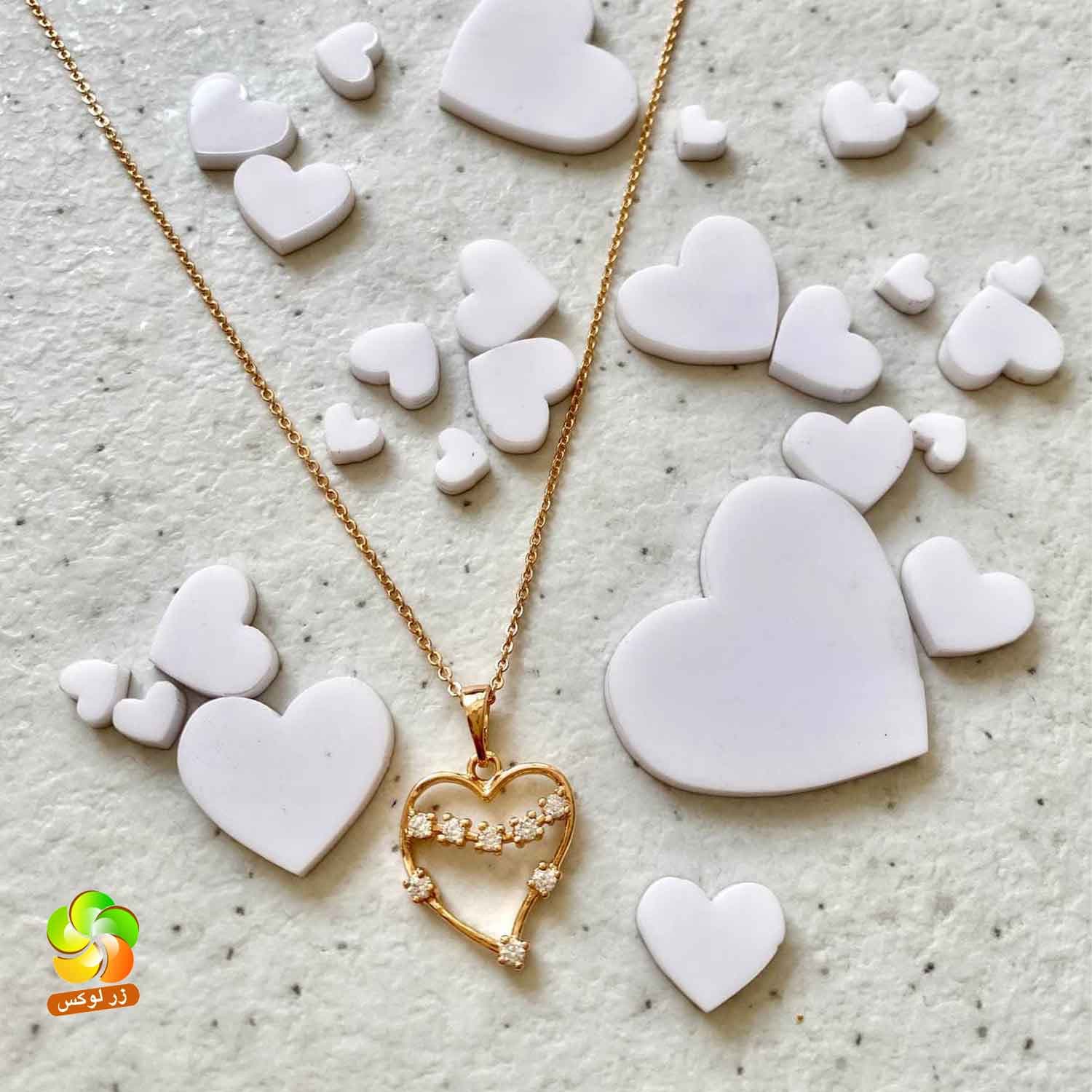 گردنبند زنانه ژوپینگ مدل قلب