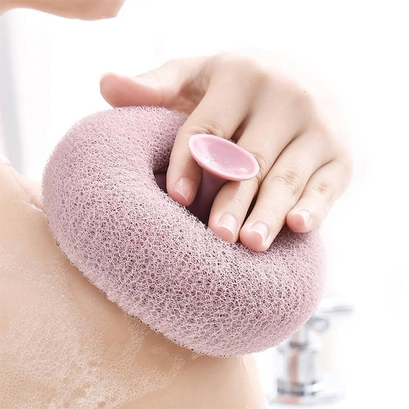 لیف اسفنجی حمام ژاپنی [دسته دار گرد]