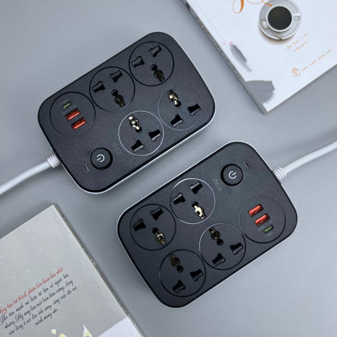 چند راهی شارژر دار USB و TYPEC مدل Z63 — تصویر ۶