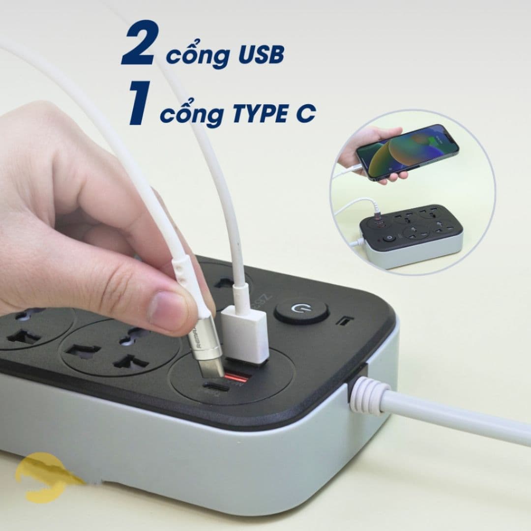 چند راهی شارژر دار USB و TYPEC مدل Z63 — تصویر ۳