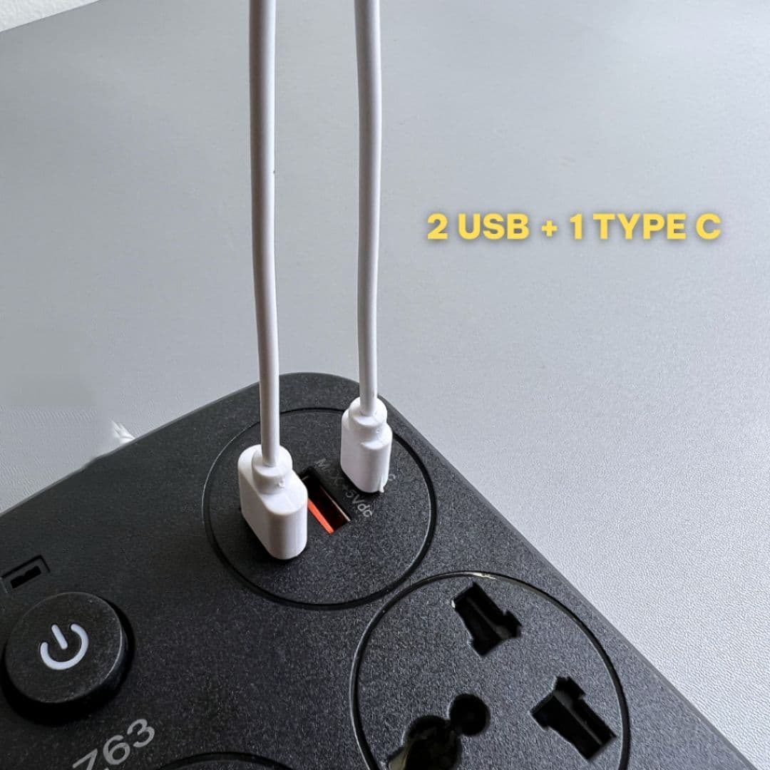 چند راهی شارژر دار USB و TYPEC مدل Z63 — تصویر ۴