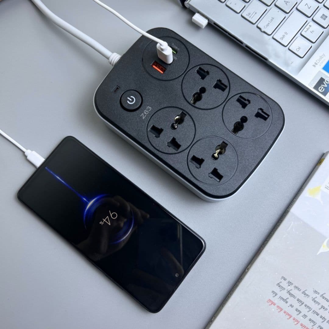 چند راهی شارژر دار USB و TYPEC مدل Z63