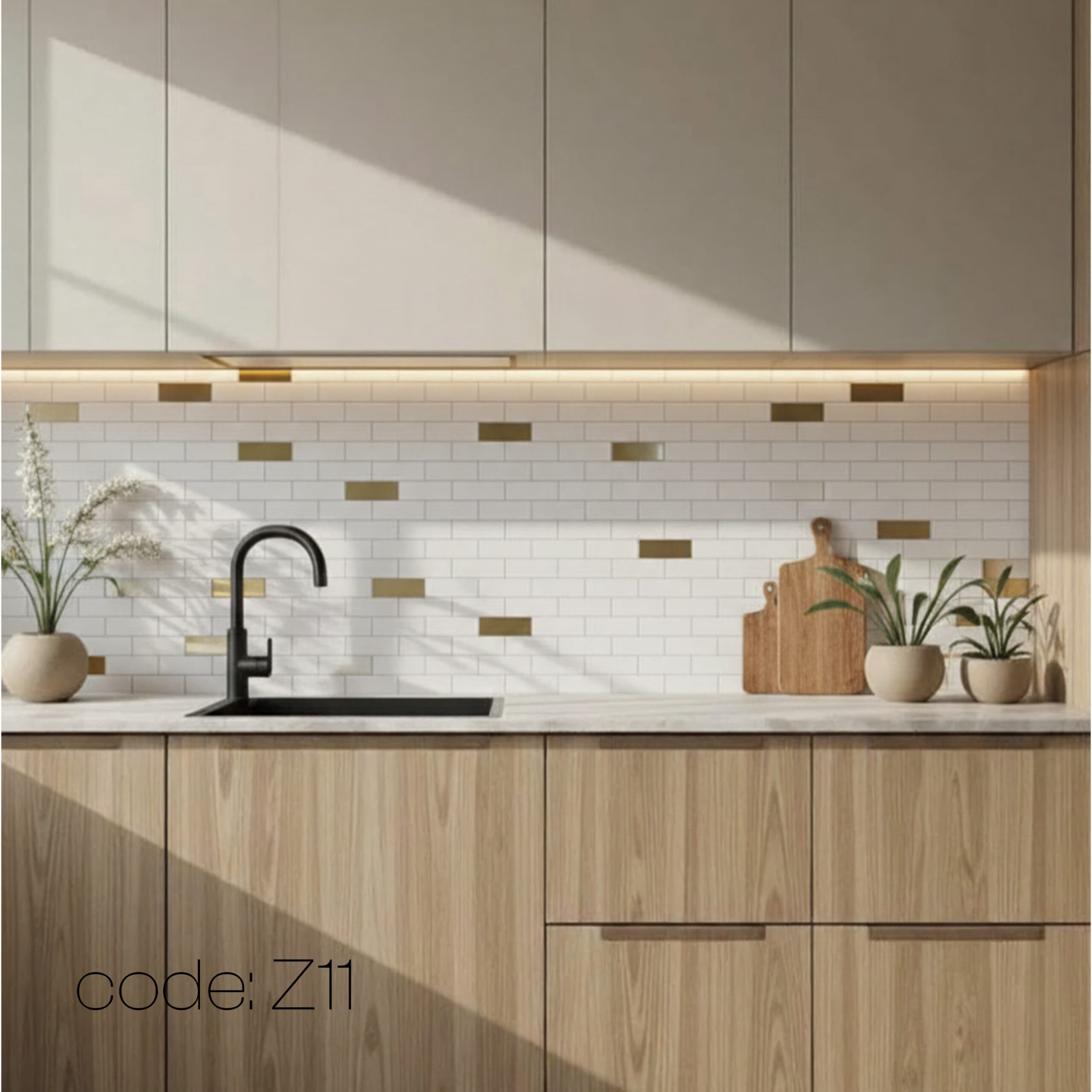 تایل بین کابینتی آلومینیوم کد Z11 — تصویر ۳