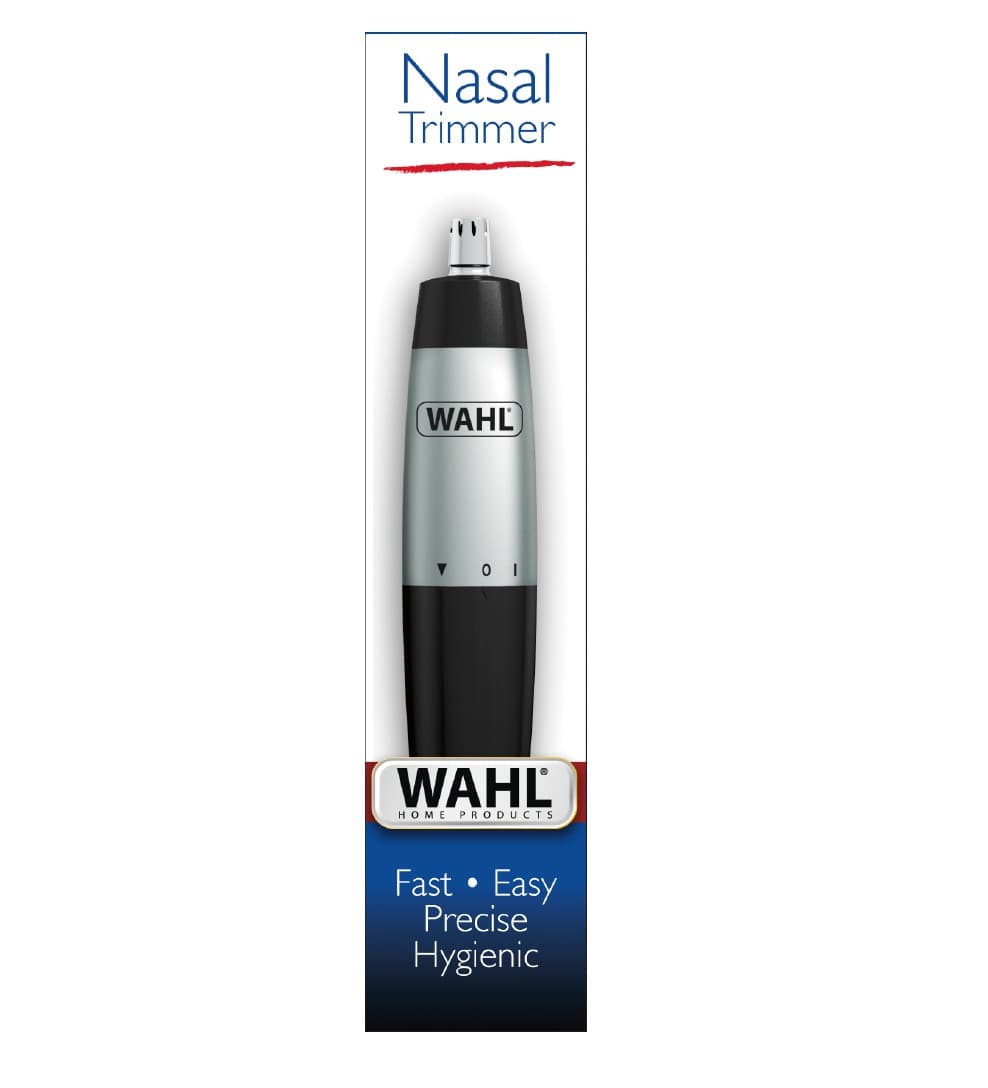 موزن گوش و بینی وال باتری خور سری قابل شستشو و تیغه استیل زد زنگ | wahl nasal
