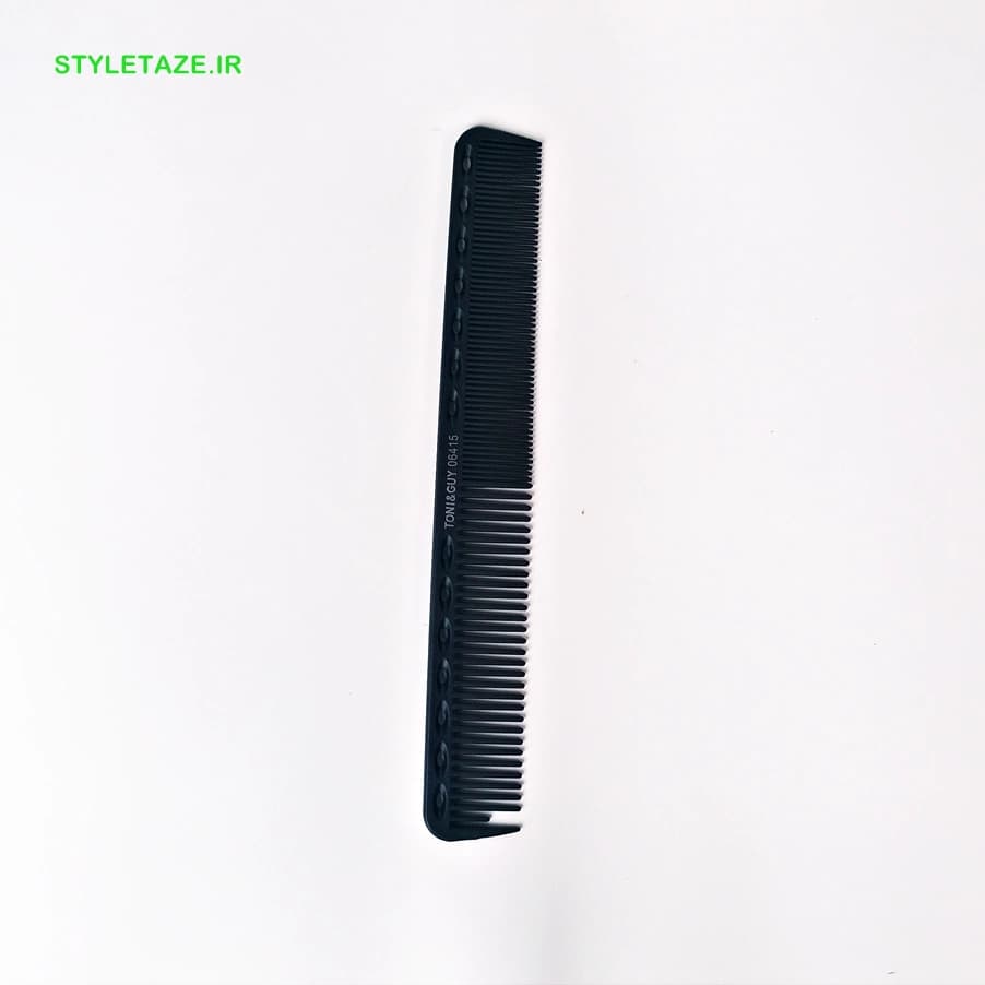 شانه دو دندانه سایز متوسط برند تونی اند گای ضد حرارت و ضد الکتریسیته با مقاومت و طراحی یکنواخت | TONI & GUY 0713 — تصویر ۲