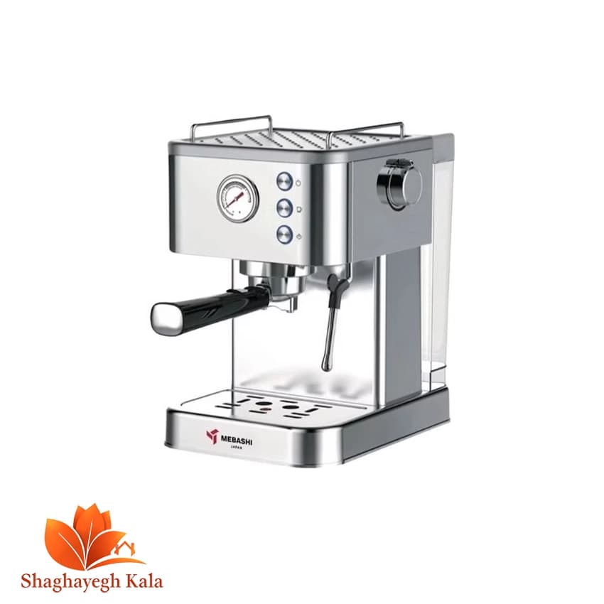 اسپرسوساز مباشی مدل ME-ECM 2048 – فشار بخار 20 بار، 1100 وات، سیستم کاپوچینوساز و نازل بخار
