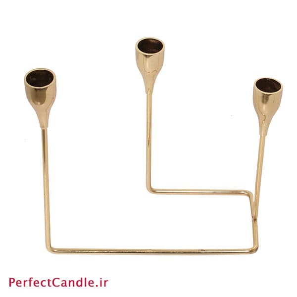 جا شمعی ۳ شاخه تخت طلایی — تصویر ۷