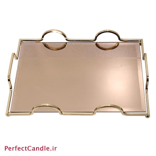 سینی آینه ای پرنسس طلایی