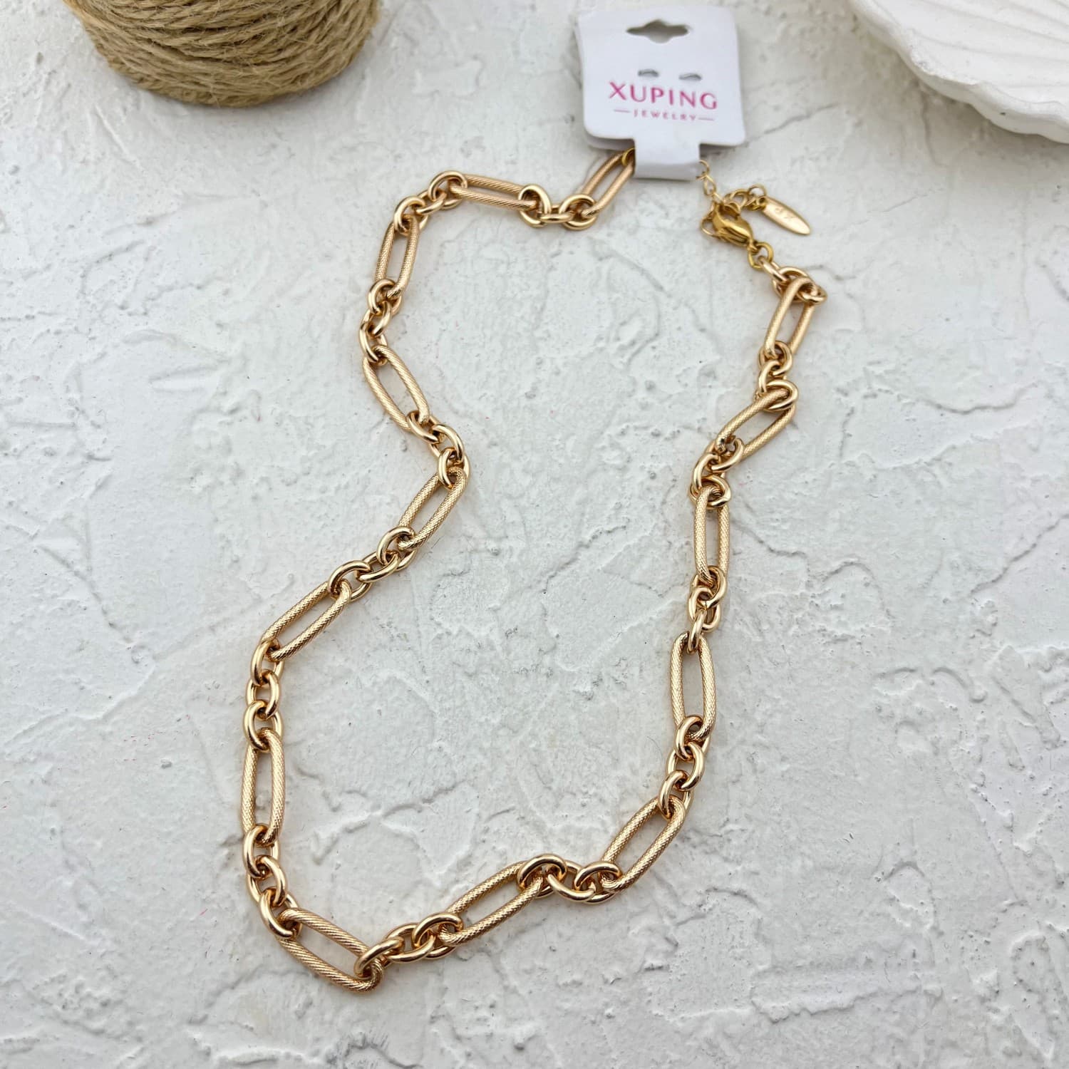 گردنبند زنانه ژوپینگ مدل فیگارو تیفانی کد N5092 — تصویر ۴