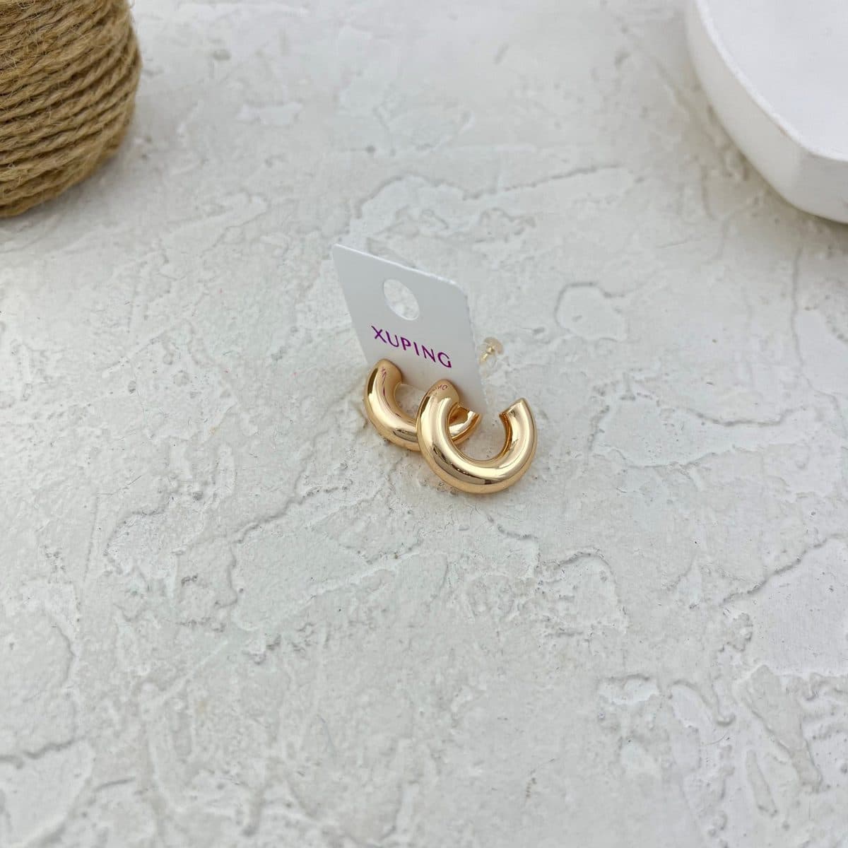 گوشواره زنانه ژوپینگ مدل دایره کد E6097 — تصویر ۳
