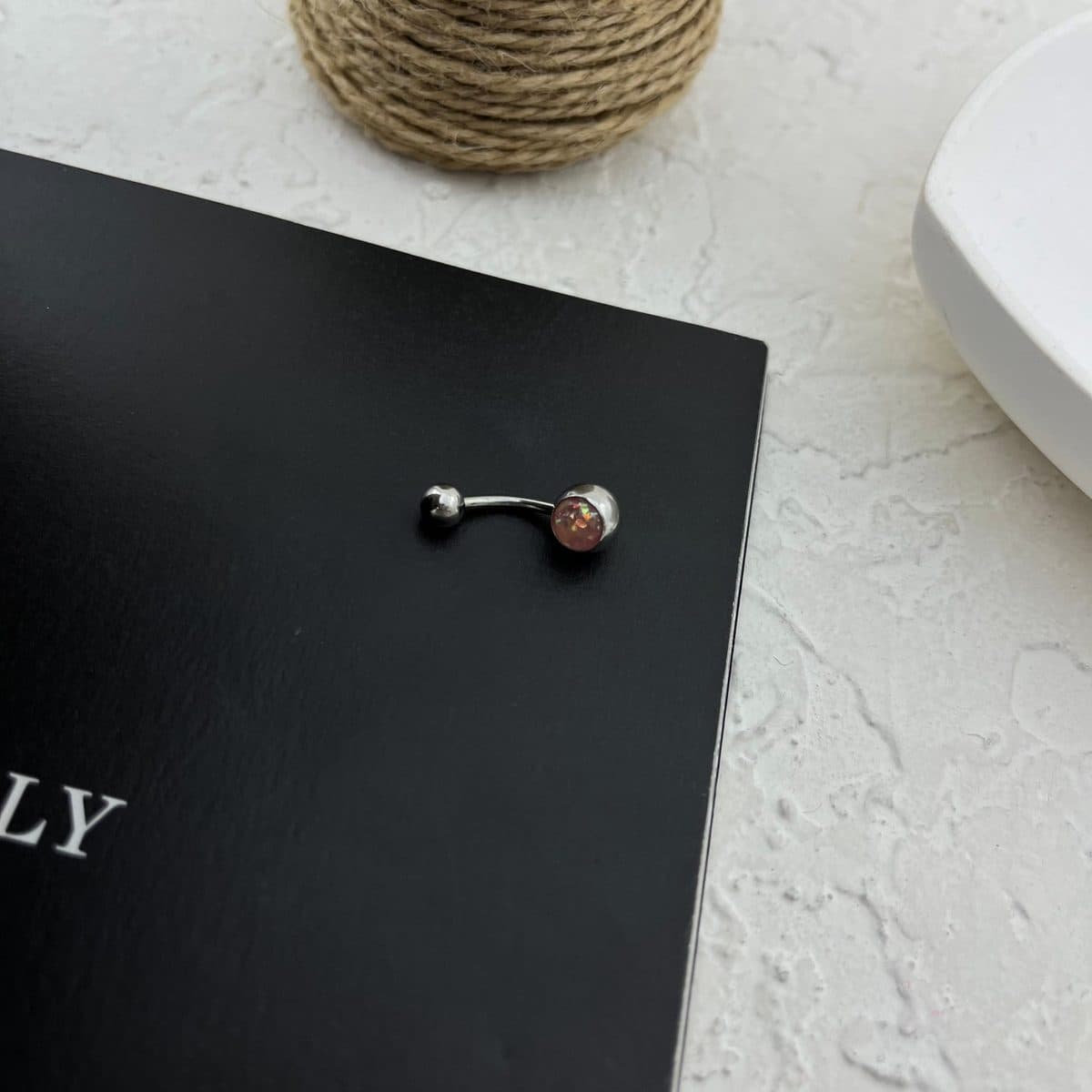 پیرسینگ ناف استیل زنانه مدل اکلیلی کد P4859 — تصویر ۳