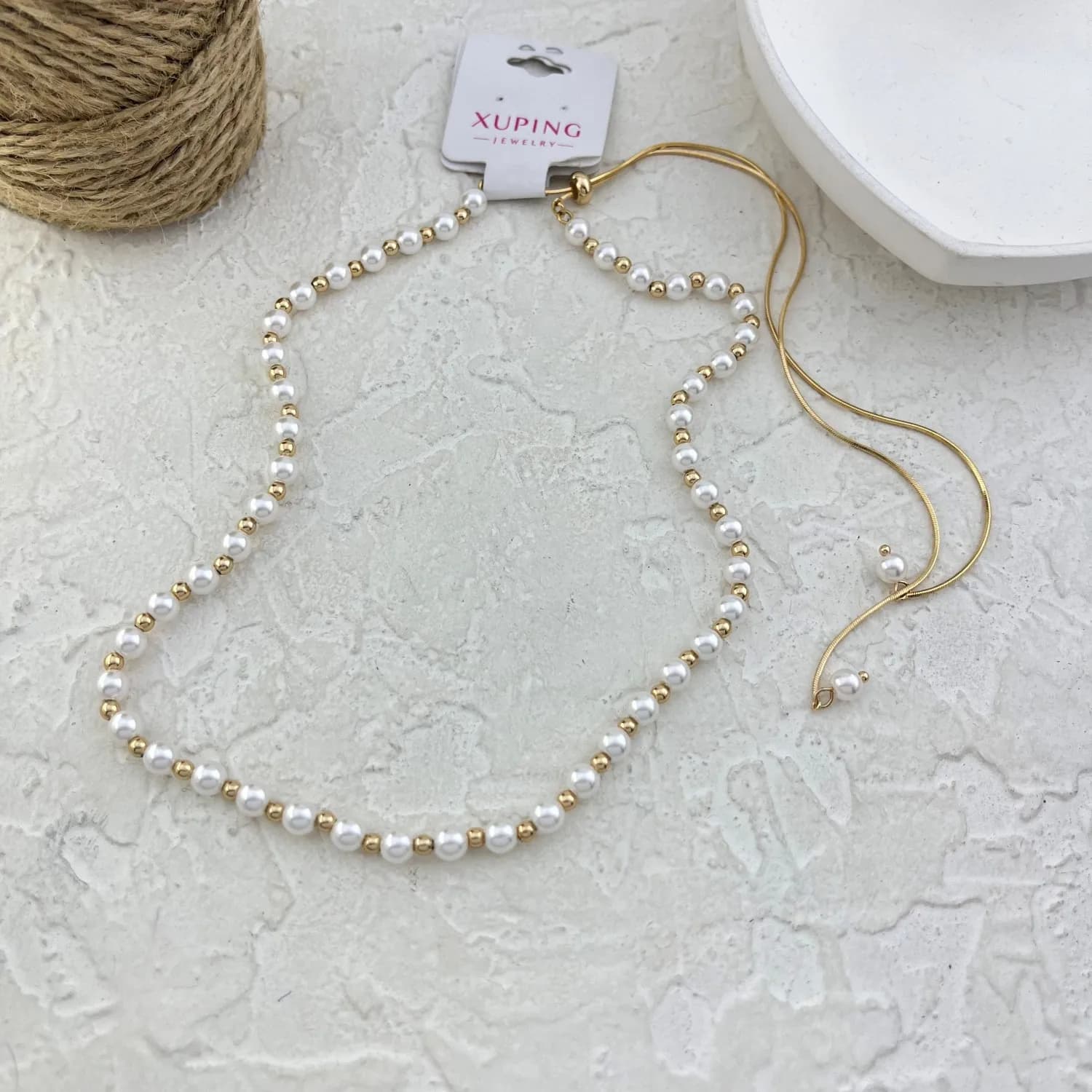 گردنبند زنانه ژوپینگ مدل مروارید کد N5147 — تصویر ۴