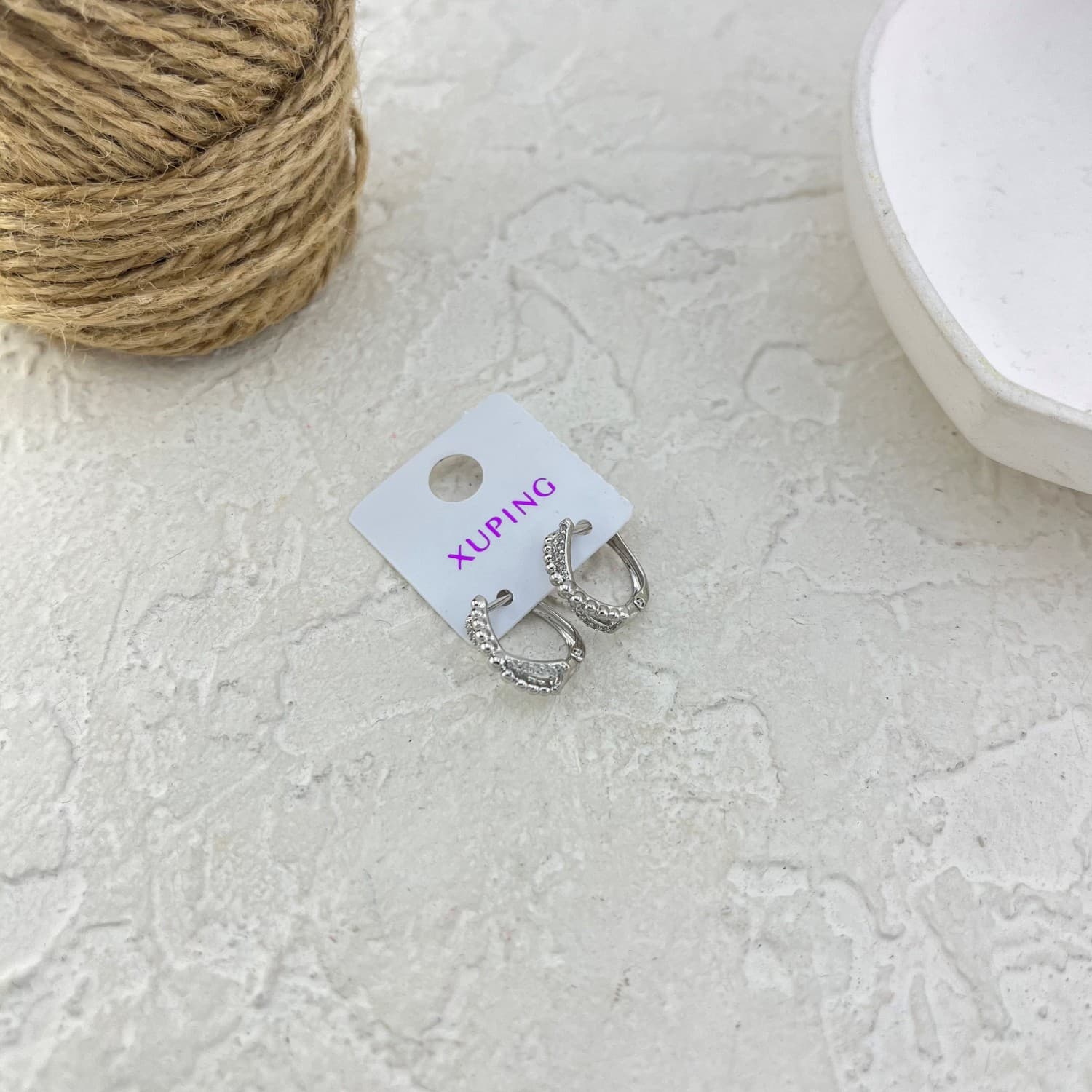 گوشواره زنانه ژوپینگ مدل توپی کد E6275 — تصویر ۶