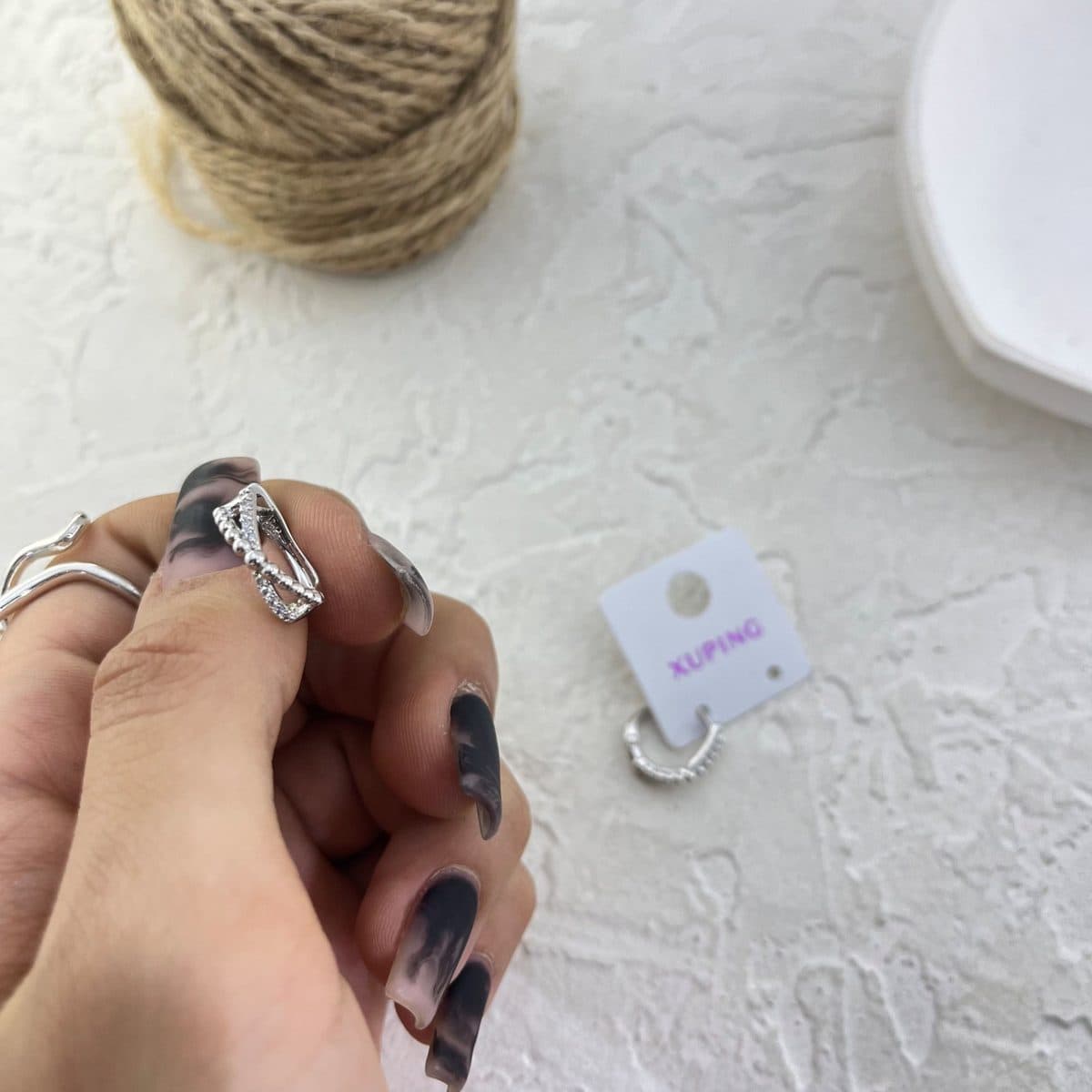 گوشواره زنانه ژوپینگ مدل توپی کد E6275 — تصویر ۴