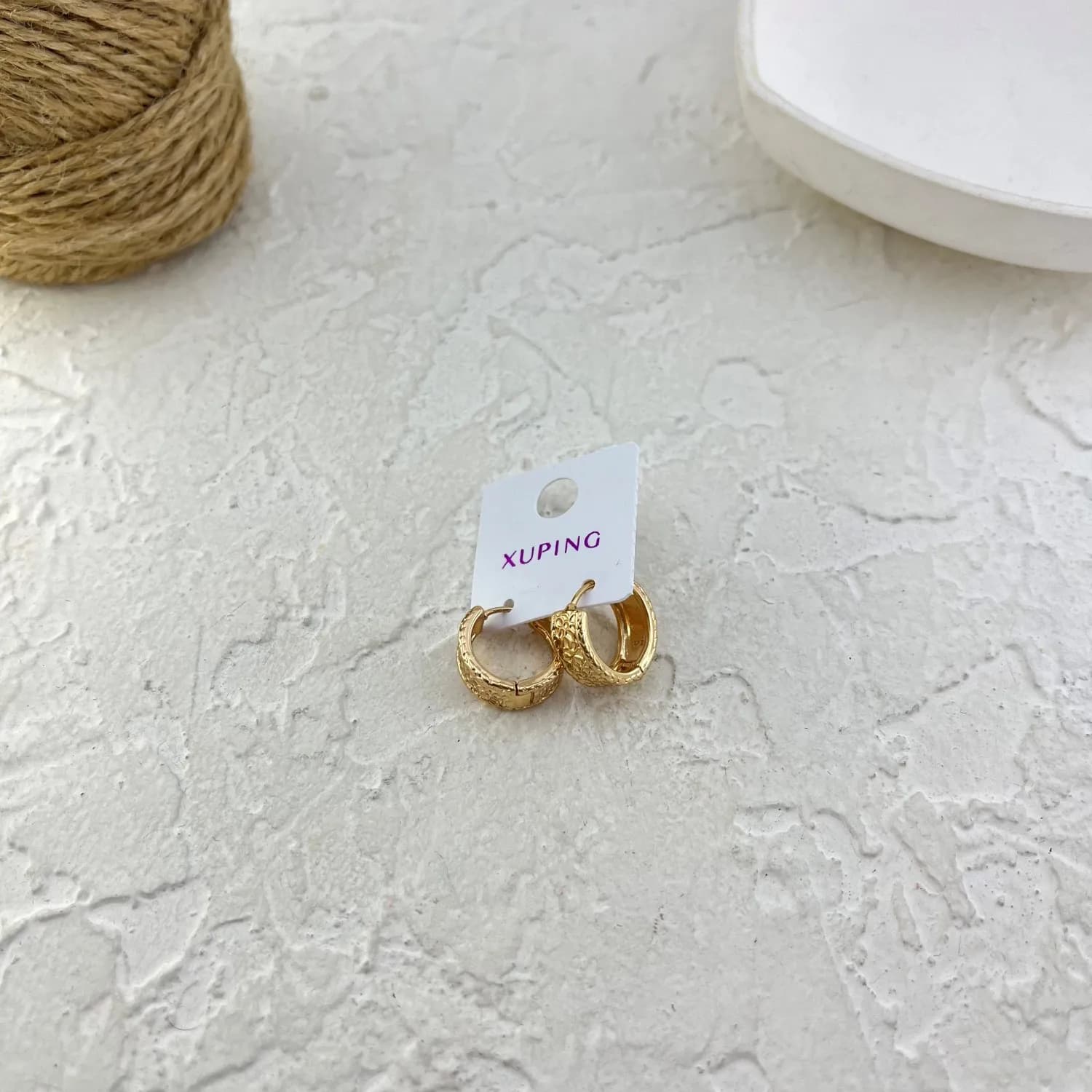 گوشواره زنانه ژوپینگ مدل حلقه ای اینه ای کد E6238 — تصویر ۸