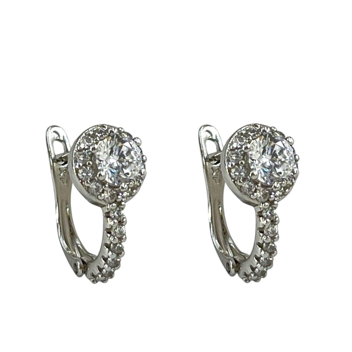 گوشواره زنانه ژوپینگ مدل نگین دار کد E6376