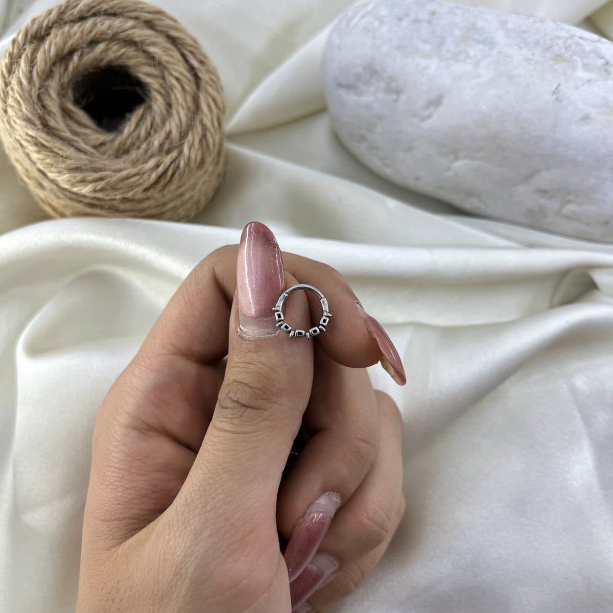 پیرسینگ گوش زنانه مدل حلقه کد P4910 — تصویر ۷