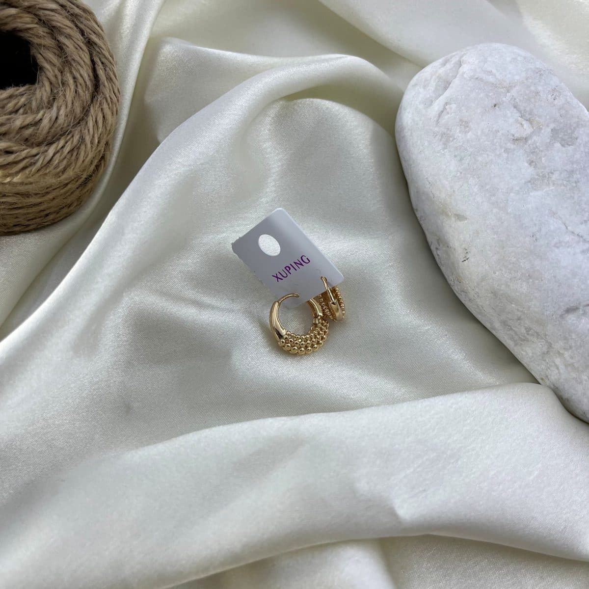 گوشواره زنانه ژوپینگ مدل توپی کد E6474 — تصویر ۴