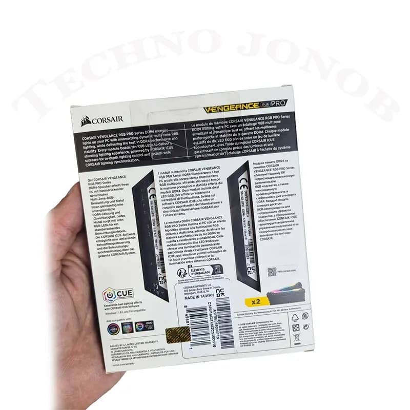 رم کامپیوتر کورسیر Vengeance RGB Pro 16GB DDR4 3200MHz CL16 (کیت دو کاناله 2x8GB) — تصویر ۶
