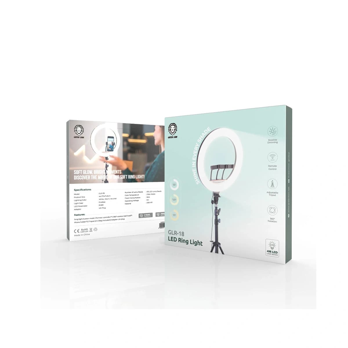 رینگ لایت ۱۸ اینچ GLR-18 گرین لاین — تصویر ۷