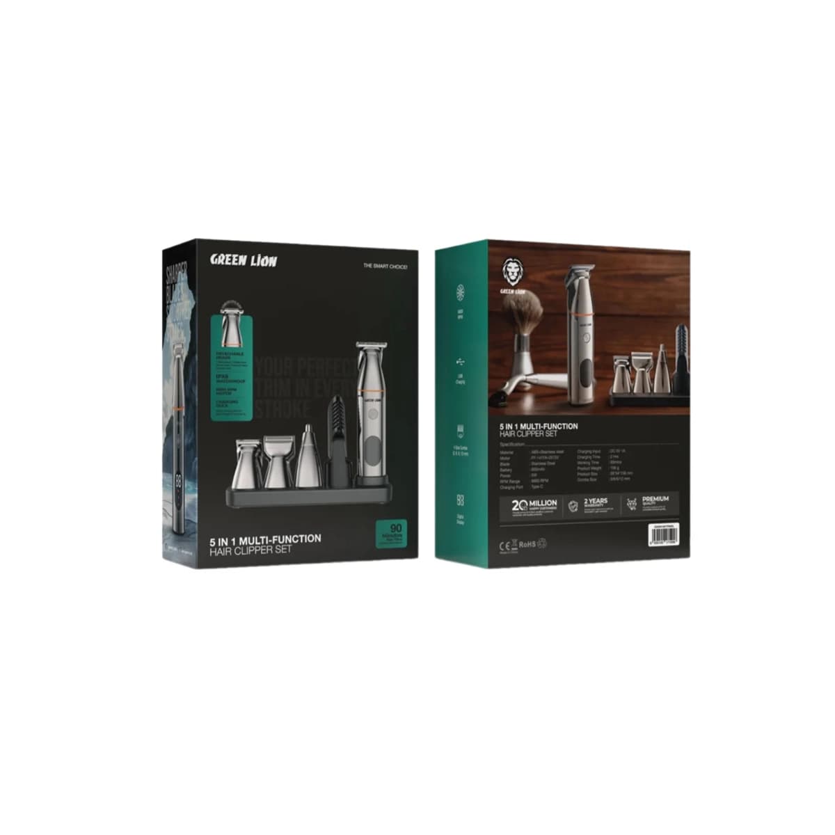ست ماشین اصلاح 5 کاره گرین لاین مدل GN5IN1MHTRM — تصویر ۳