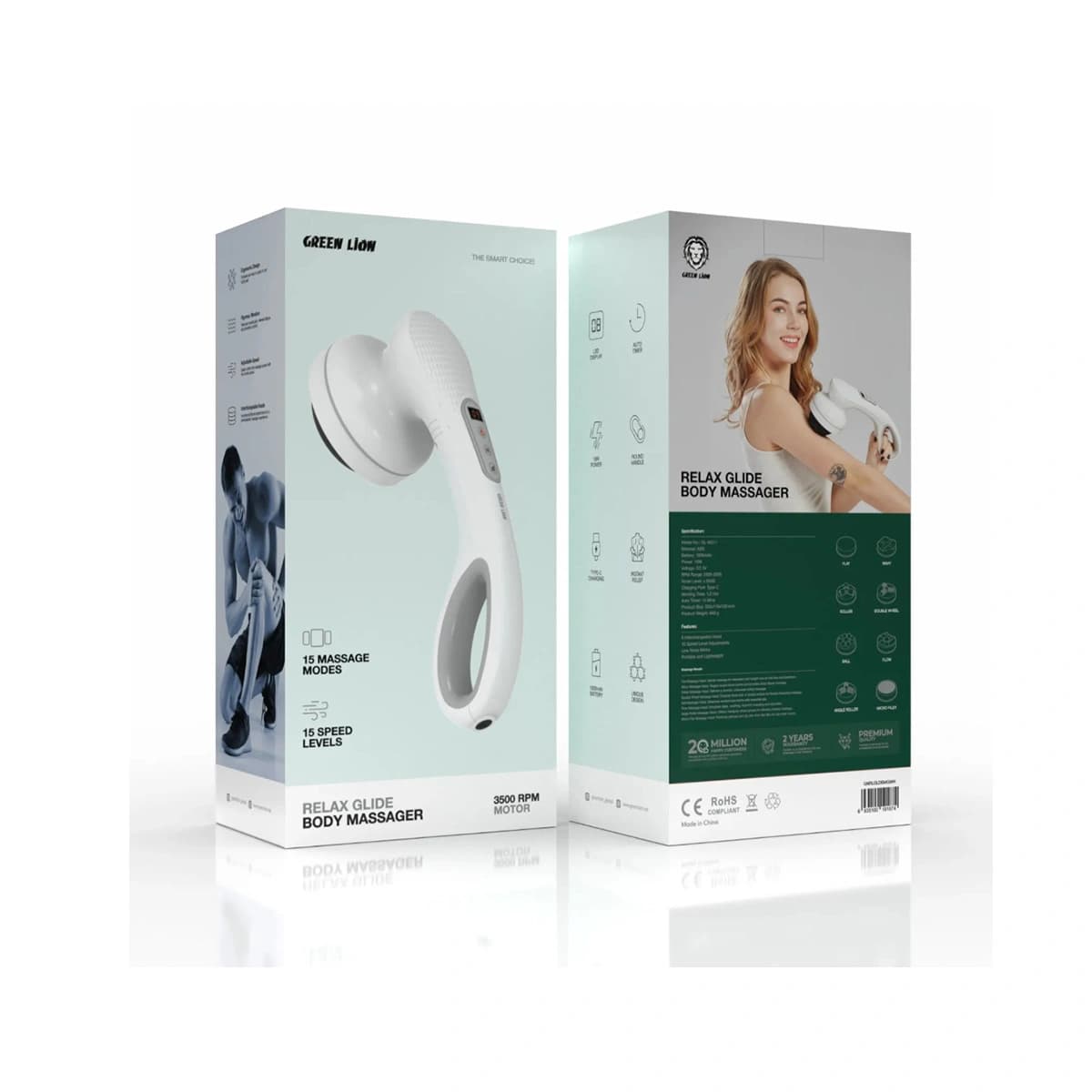 ماساژور بدن Relax Glide با ۸ سری قابل تعویض گرین لاین — تصویر ۷