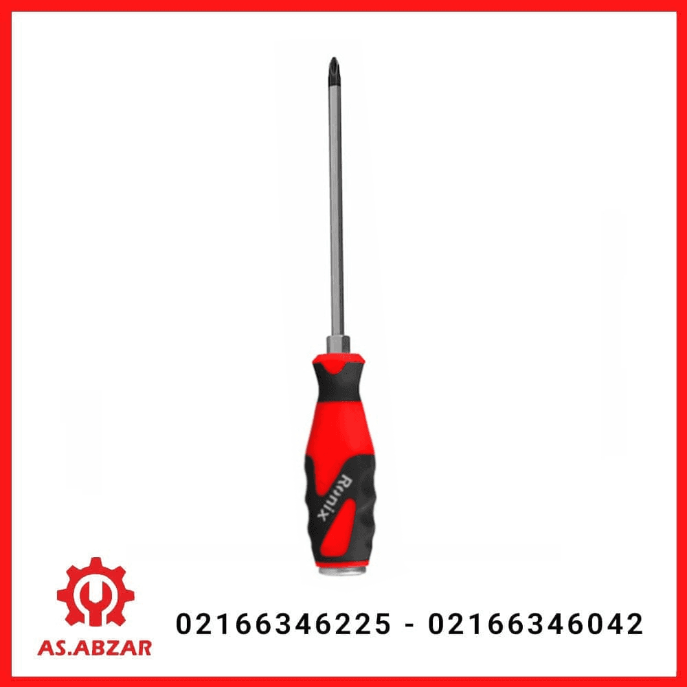 پیچگوشتی تکی ضربه خور 100*6 چهارسو دسته TPR رونیکس مدل 2970