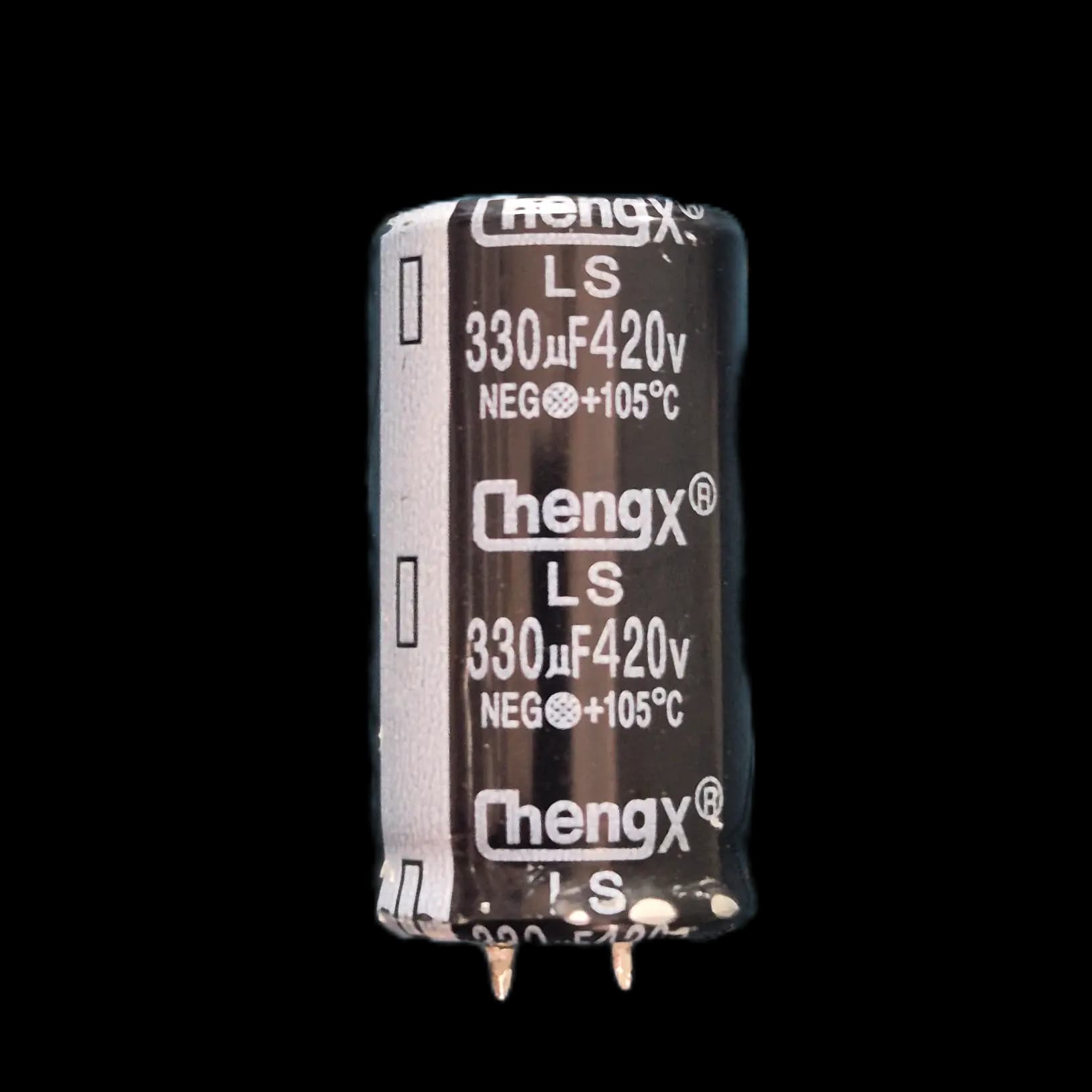 خازن الکترولیتی ChengX 330uF 420V اورجینال استوک