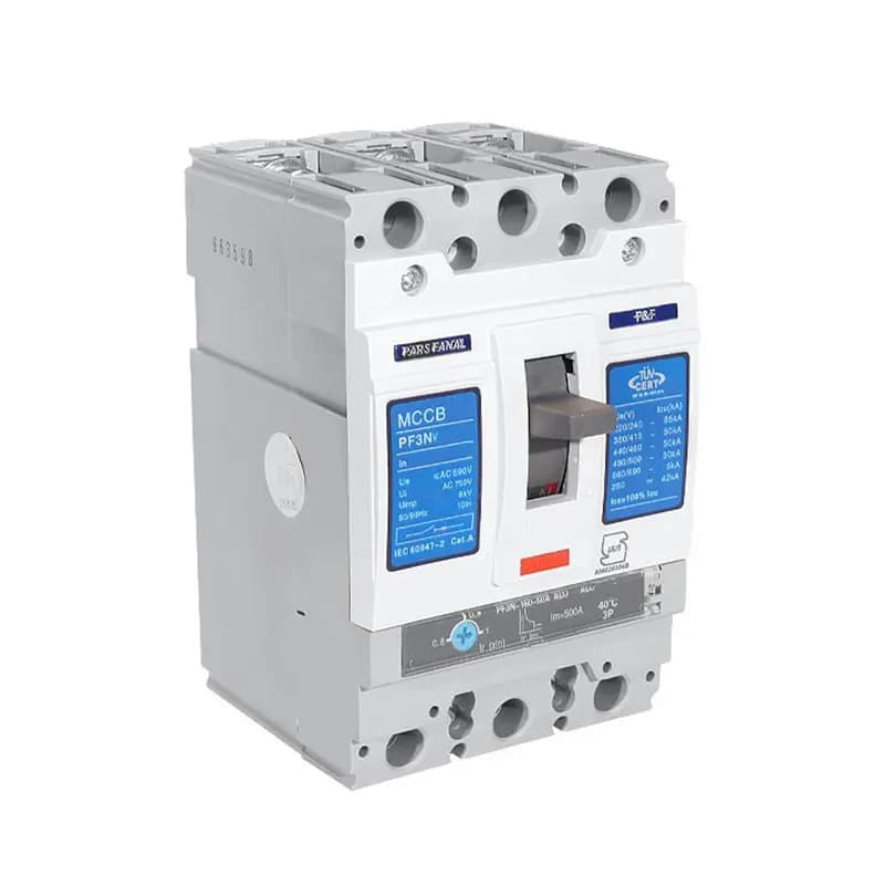 کلید اتوماتیک 500آمپر پارس فانال قابل تنظیم PF3N-Adj-500A-65KA — تصویر ۶