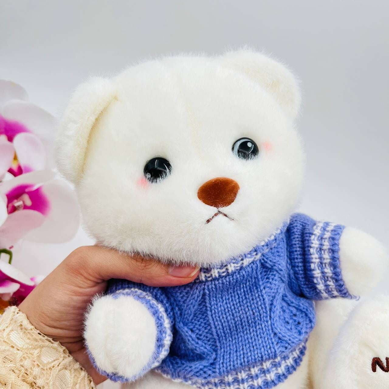 عروسک خرس لباس بافتنی کد 251 — تصویر ۹