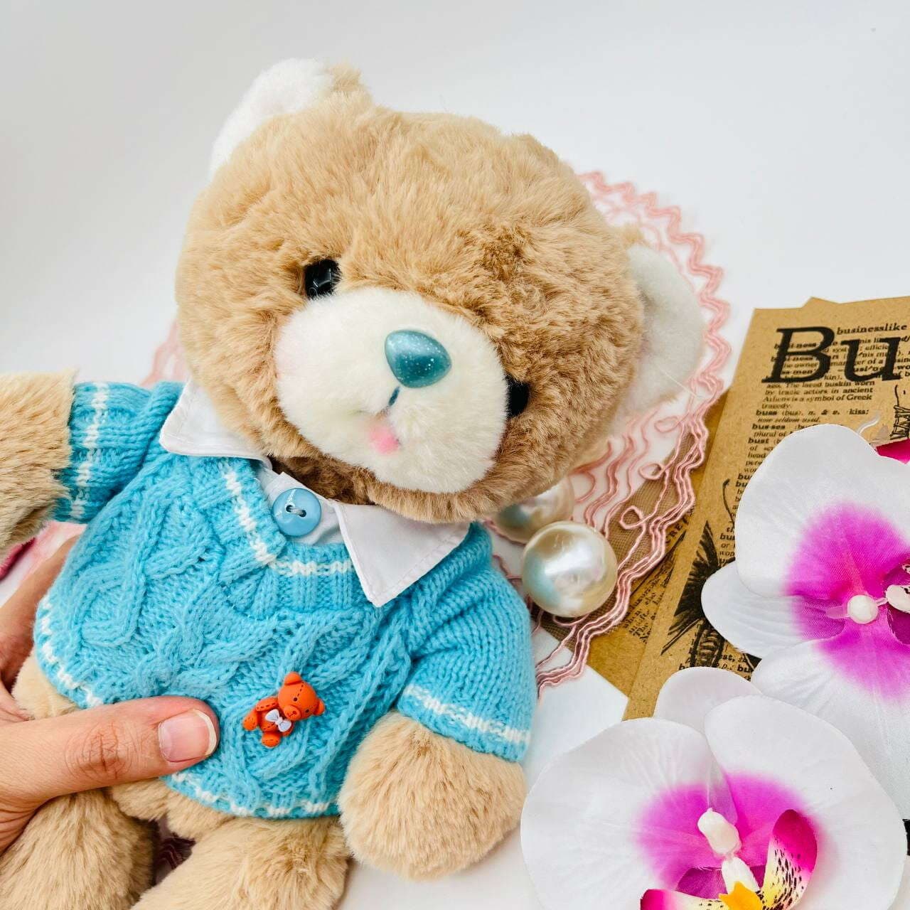 عروسک خرس لباس آبی کد 221 — تصویر ۷