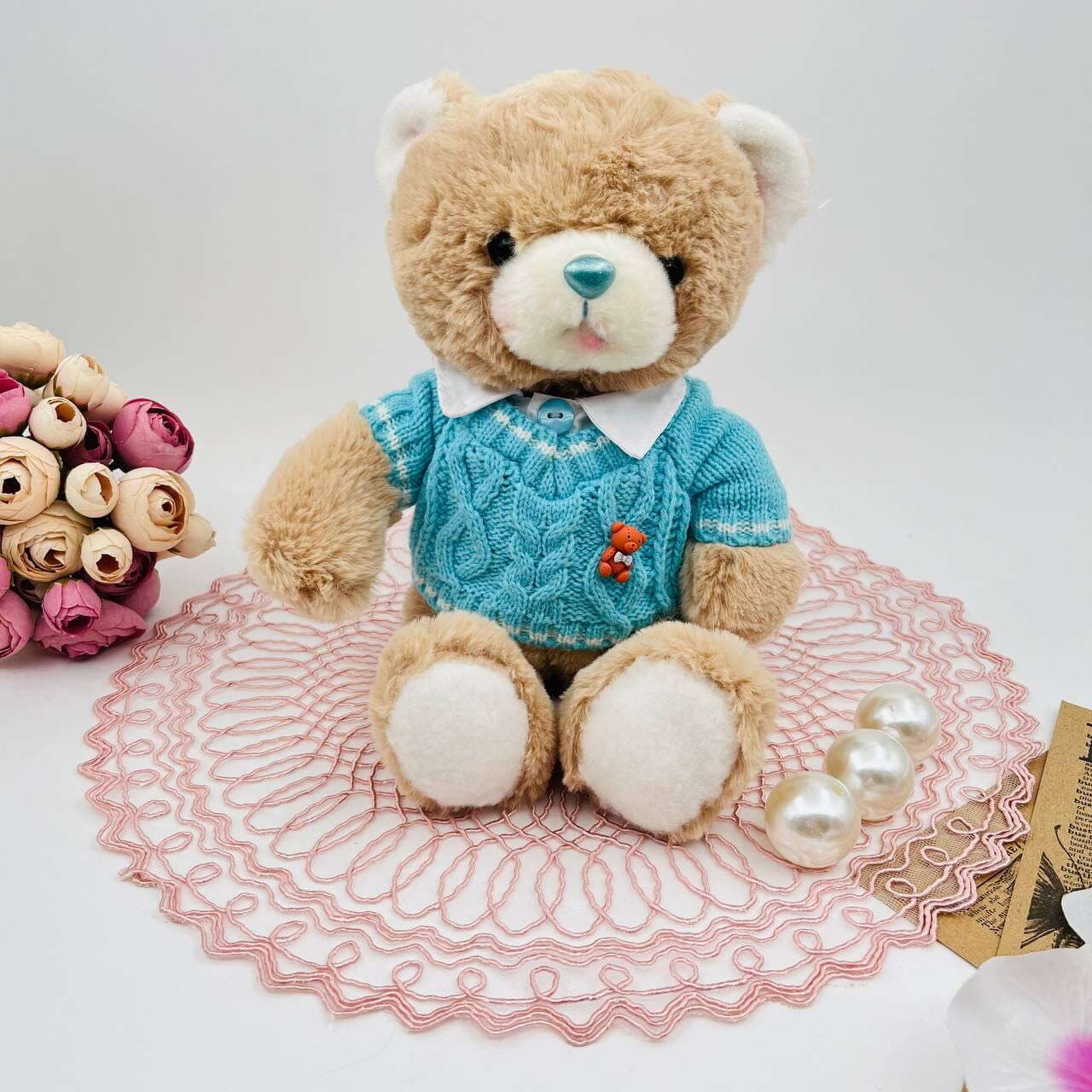 عروسک خرس لباس آبی کد 221 — تصویر ۶