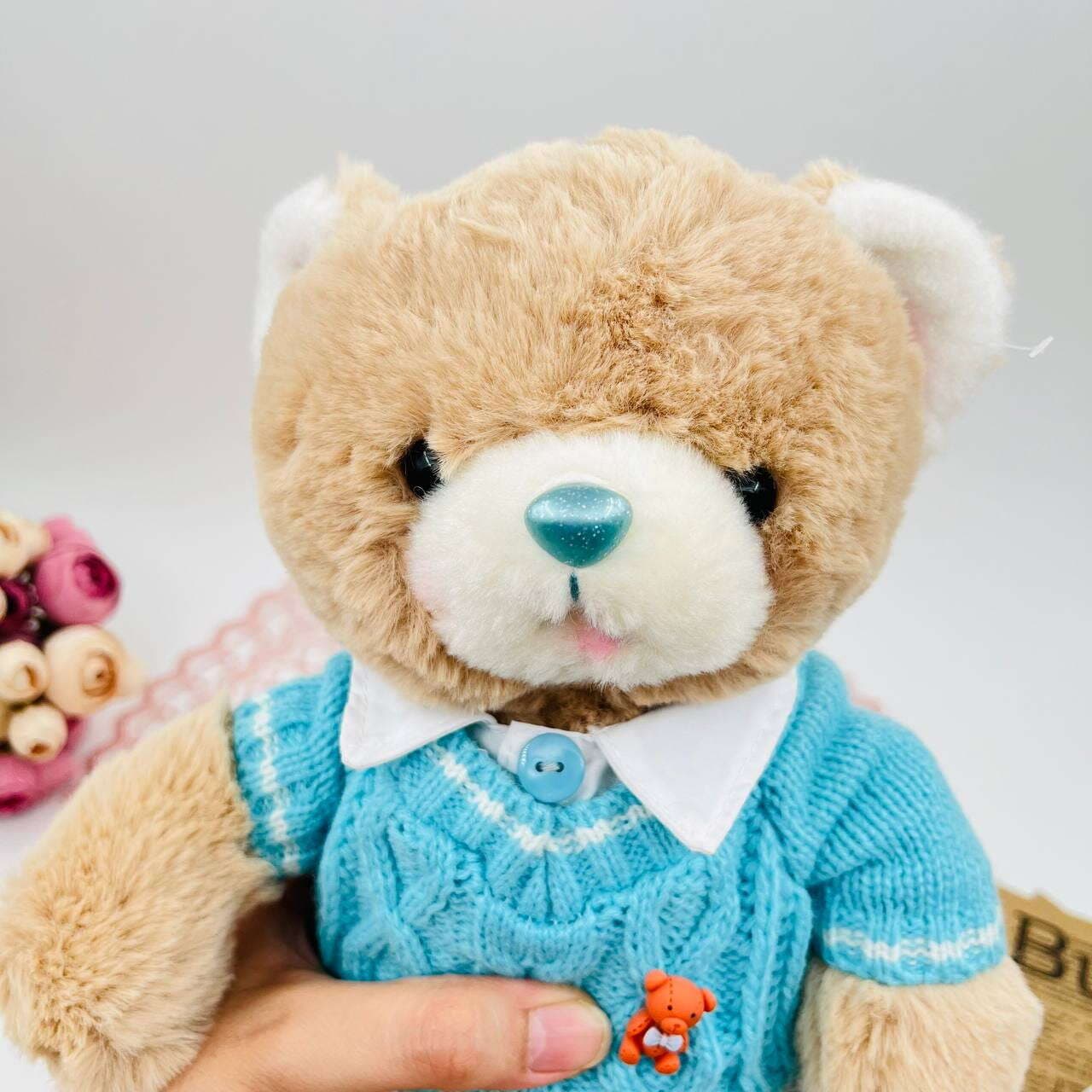 عروسک خرس لباس آبی کد 221 — تصویر ۸