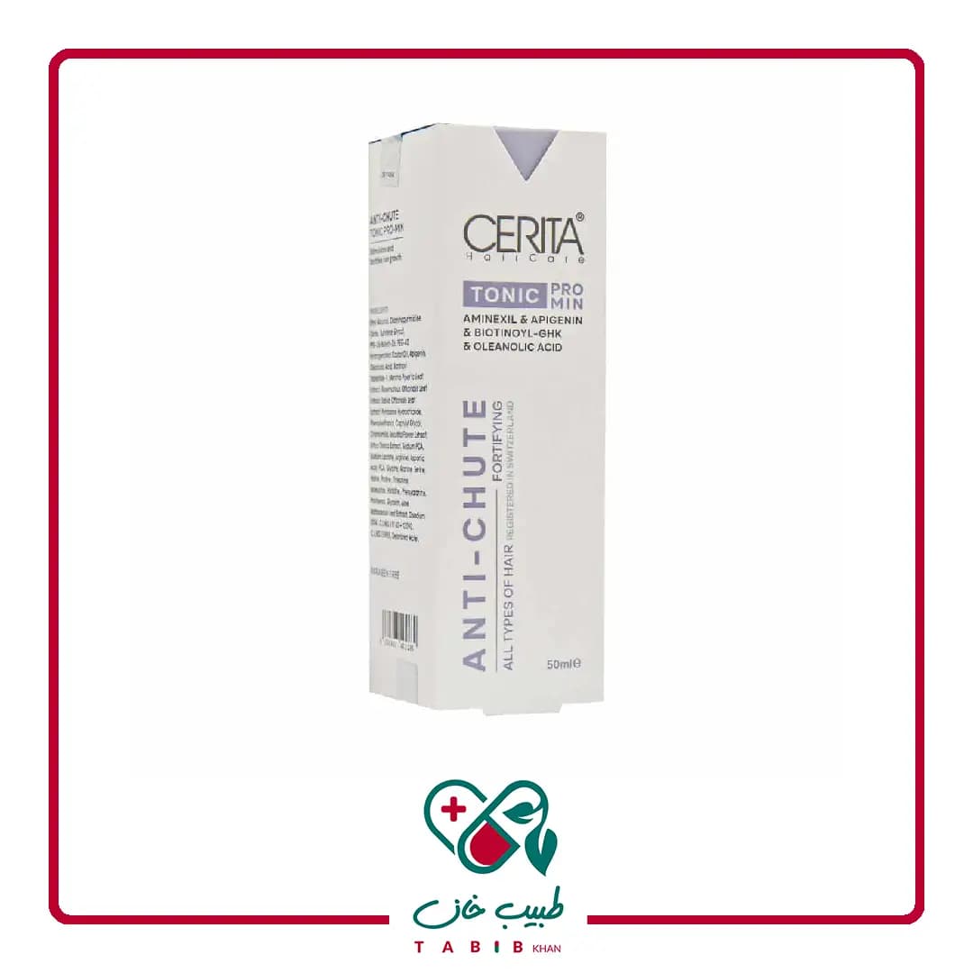 تونیک ضد ریزش پرومین سریتا 50 میلی لیتر/Cerita Pro_Min Tonic Anti Chute For All Hair 50 ml