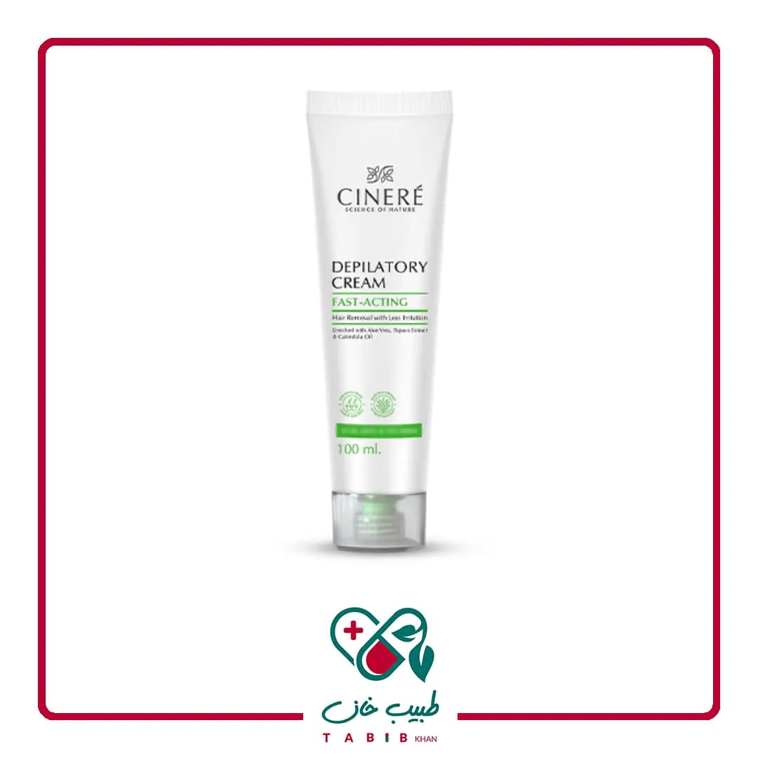 کرم موبر صورت و بدن سینره ۱۰۰ میلی لیتر/Cinere Depilatory Cream Fast Acting 100 ml — تصویر ۳