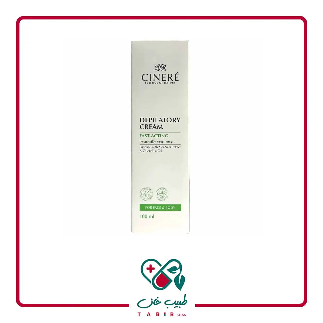 کرم موبر صورت و بدن سینره ۱۰۰ میلی لیتر/Cinere Depilatory Cream Fast Acting 100 ml