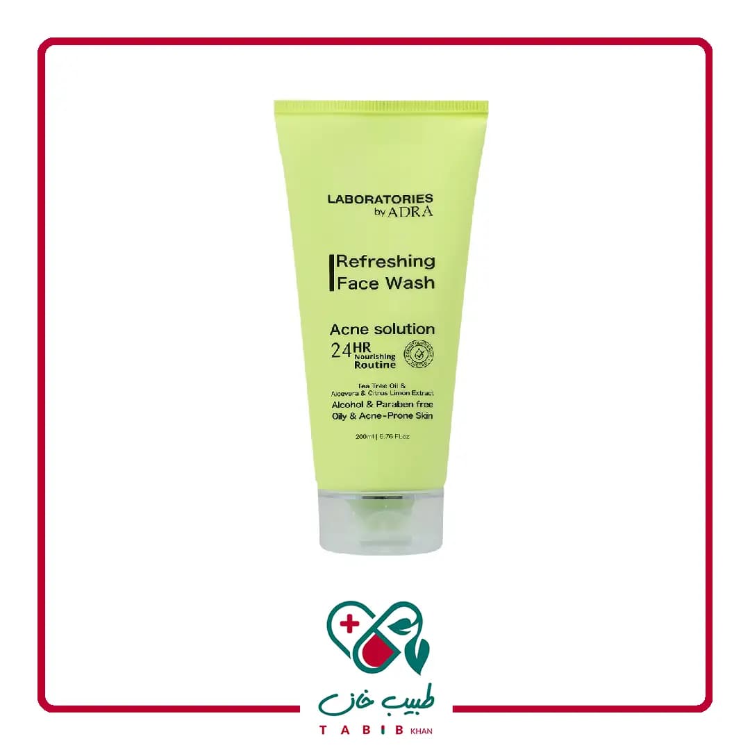 فیس واش پوست های چرب و دارای آکنه آدرا 200میل/Adra Refreshing Face Wash Greasy & Combination 200 ml — تصویر ۴
