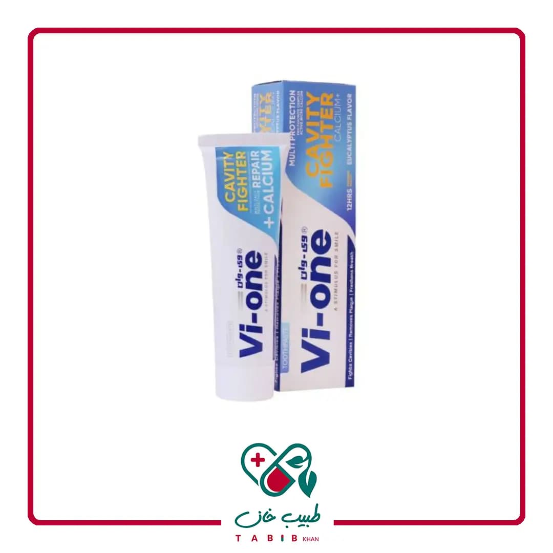 خمیر دندان کویتی فایتر کلسیم پلاس وی وان 130 گرم/Cavity Fighter Calcium Plus Toothpaste Vi One
