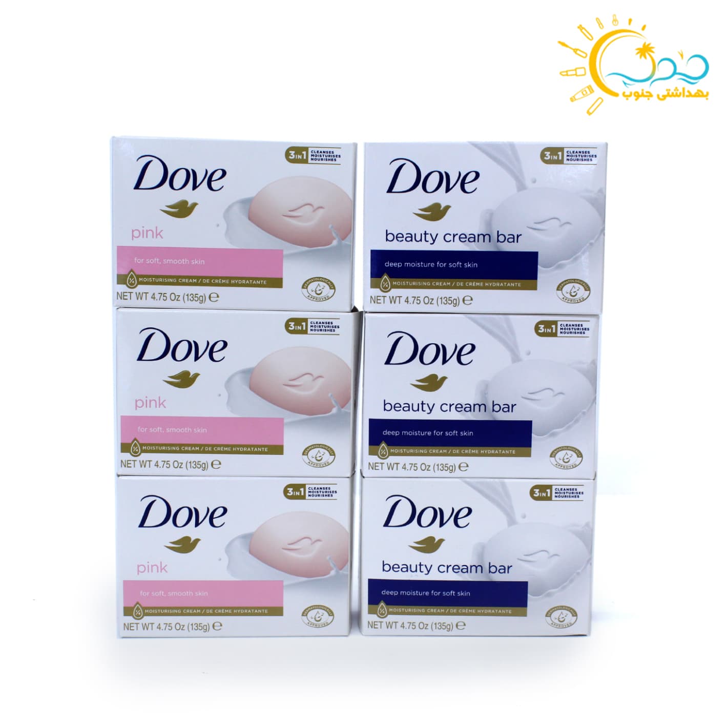 صابون داو Dove مقدار 135 گرم (12عددی)