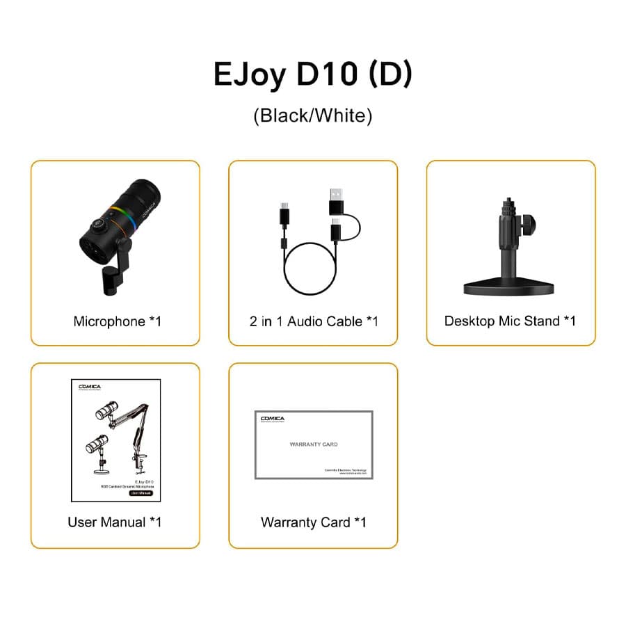 میکروفون داینامیک کامیکا COMICA EJOY D10 D microphone — تصویر ۳