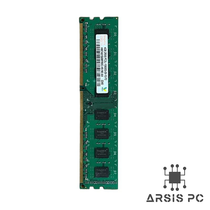 رم دسکتاپ Hynix DDR3 ظرفیت 4 گیگابایت فرکانس 1333MHz مدل HMT451U6MFR8C-H9 تایمینگ CL9 (استوک) — تصویر ۲