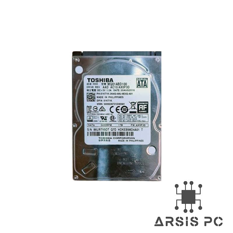 هارد لپ‌تاپ مدل MQ04ABF100 Toshiba 1TB 5400RPM SATA – کالای استوک