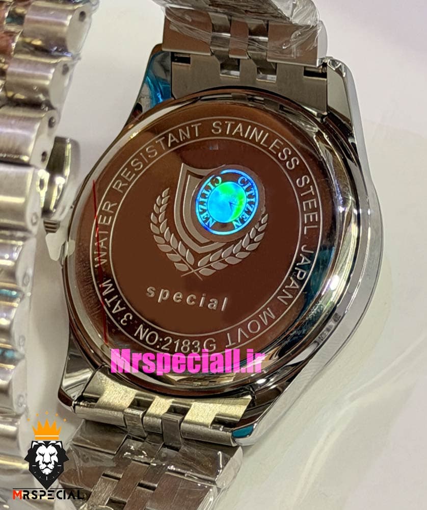 ساعت سیتیزن ست مردانه و زنانه اسپشیال استیل صفحه ابی 021672 CITIZEN SPECIAL — تصویر ۶