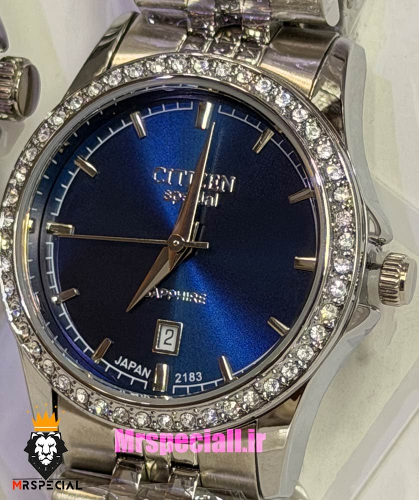ساعت سیتیزن ست مردانه و زنانه اسپشیال استیل صفحه ابی 021672 CITIZEN SPECIAL — تصویر ۹